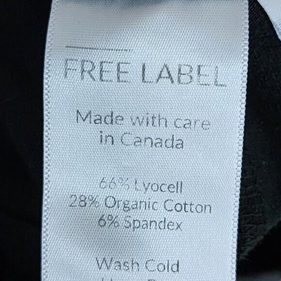 Free Label Black Tencel Organic Cotton Stretch Jersey Boxy Fit Tee - Picture 6 of 7